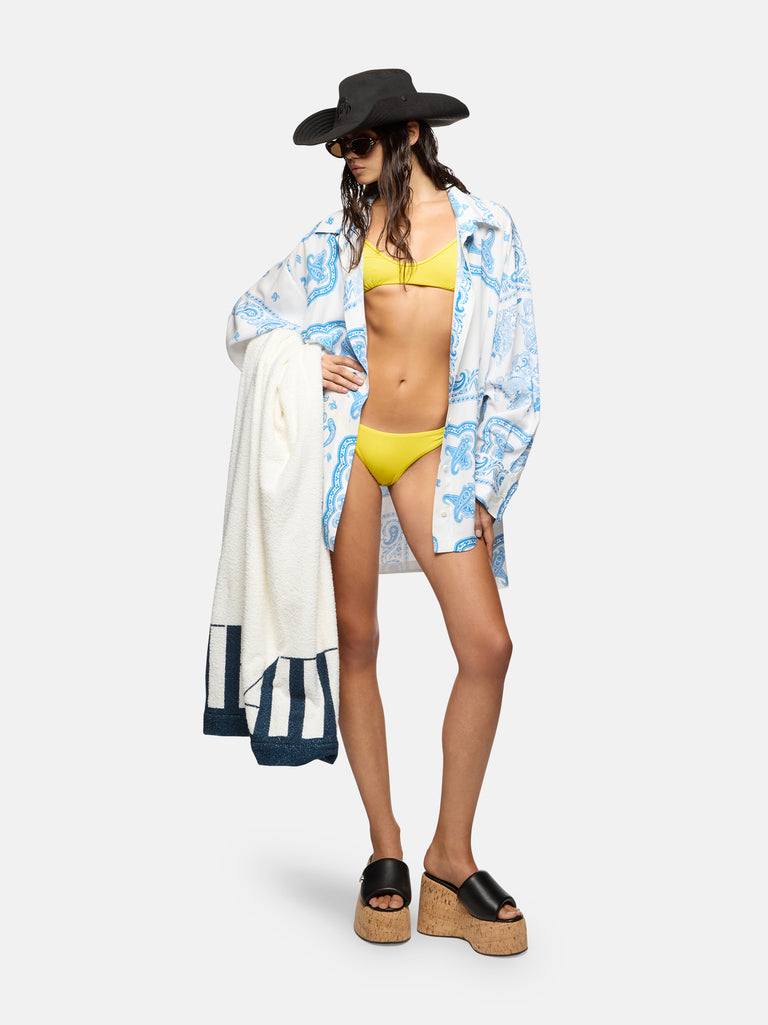 Light blue and white shirt