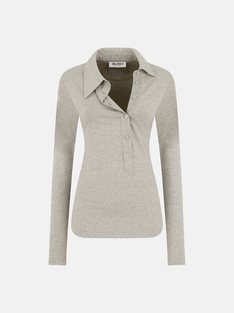 Melange grey top