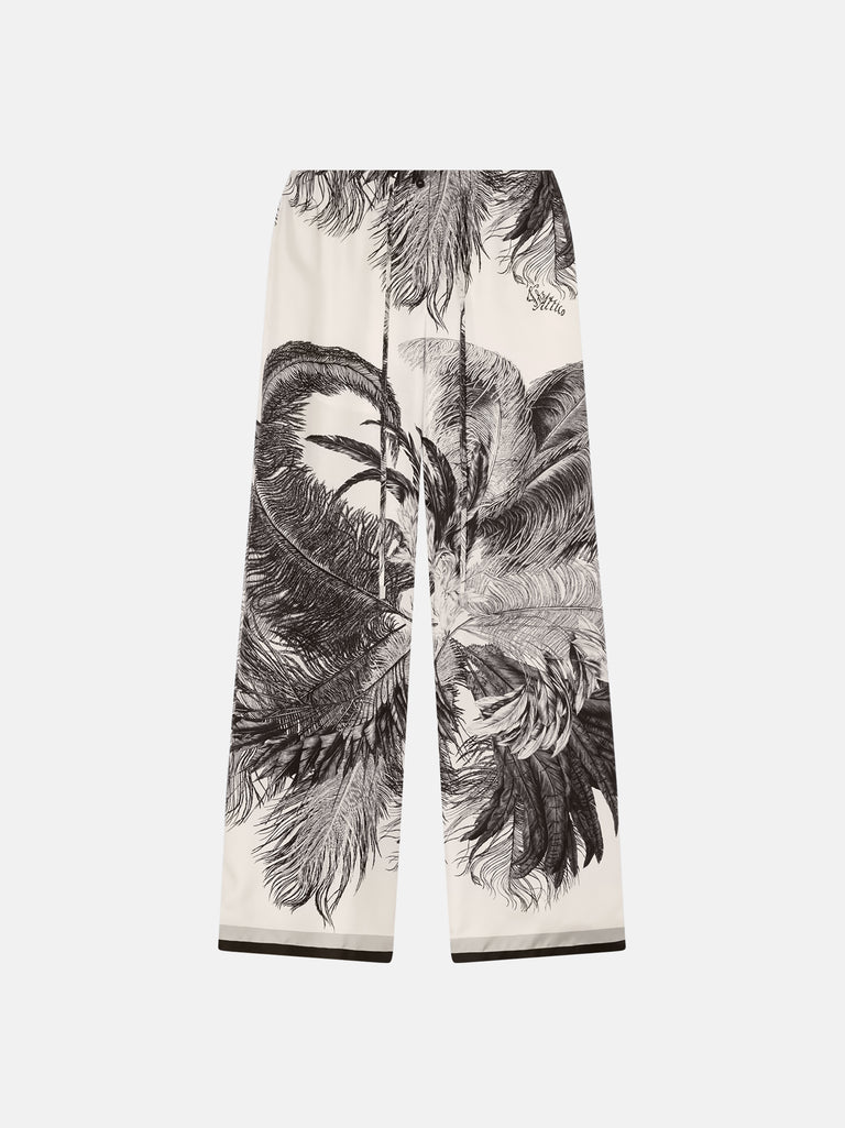 White and black long pant