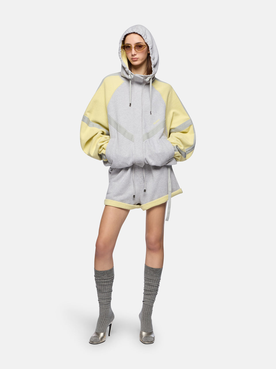 Grey and honey short pant