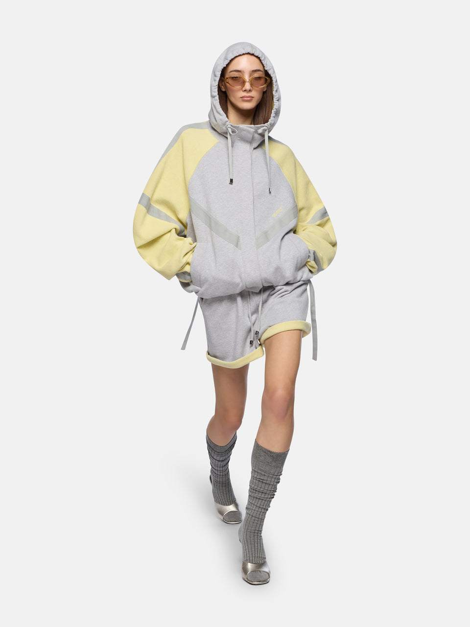 Grey and honey short pant