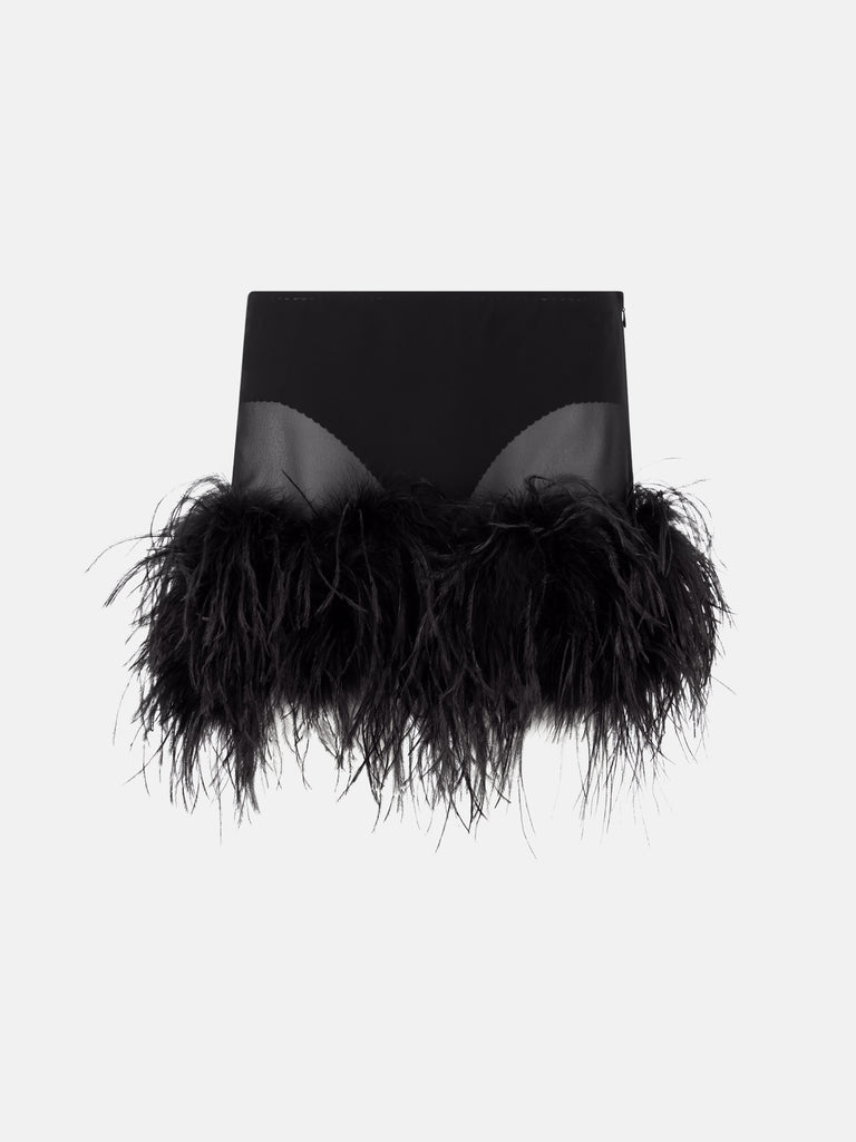 Black mini skirt