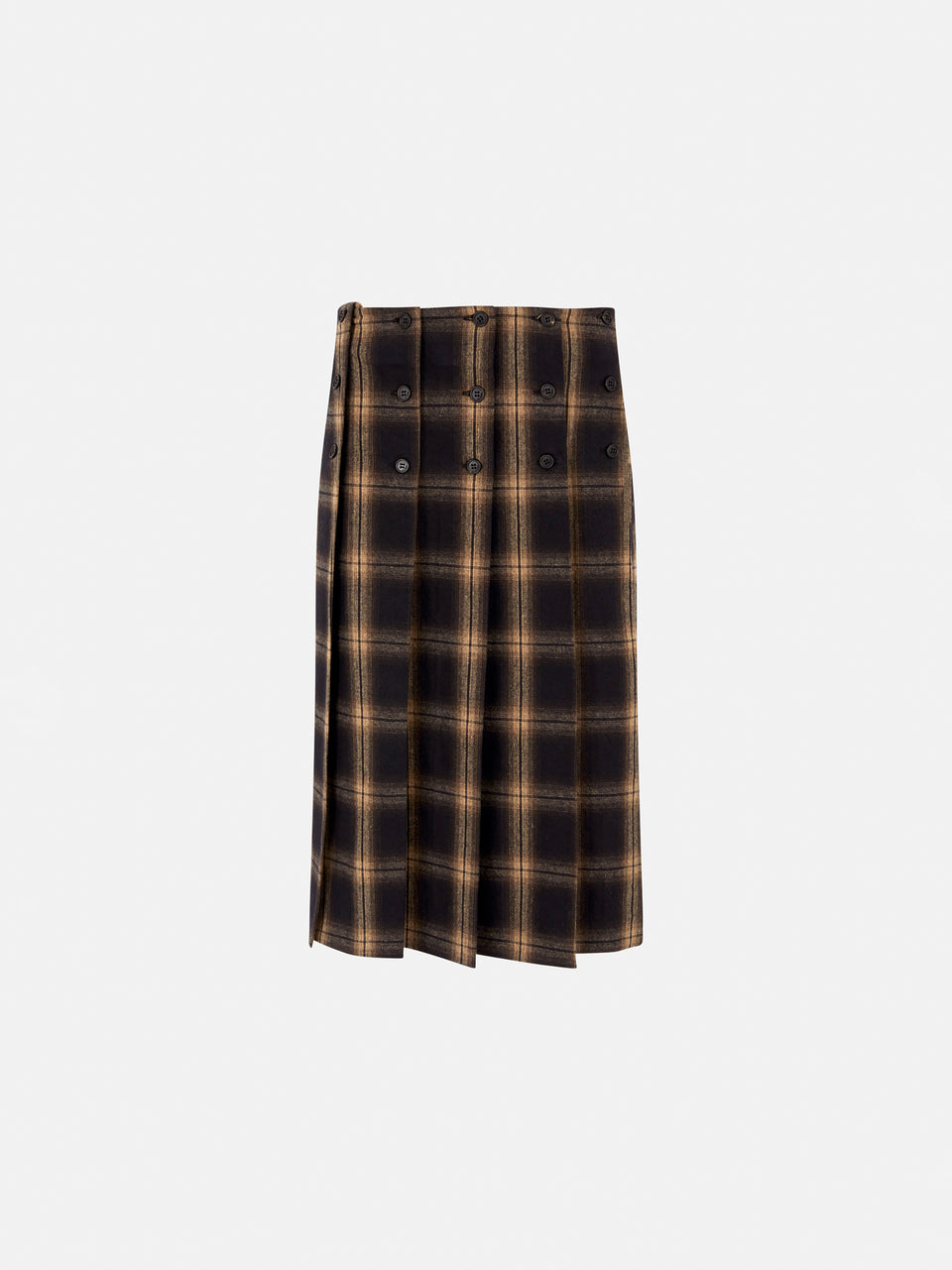 Brown shades midi skirt