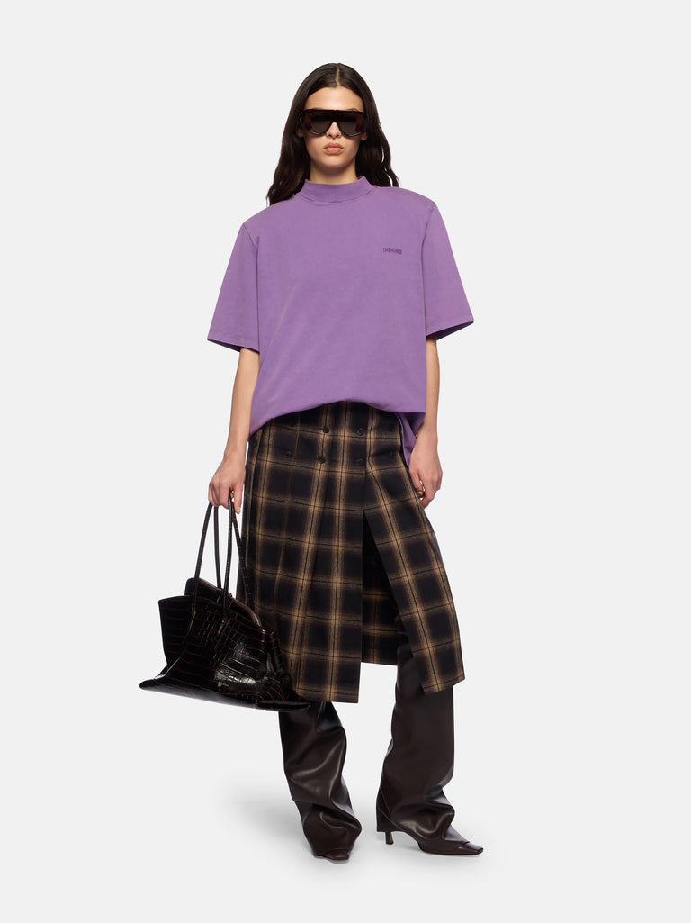 Brown shades midi skirt