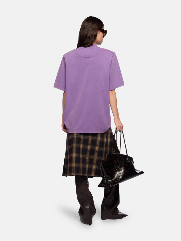 Brown shades midi skirt