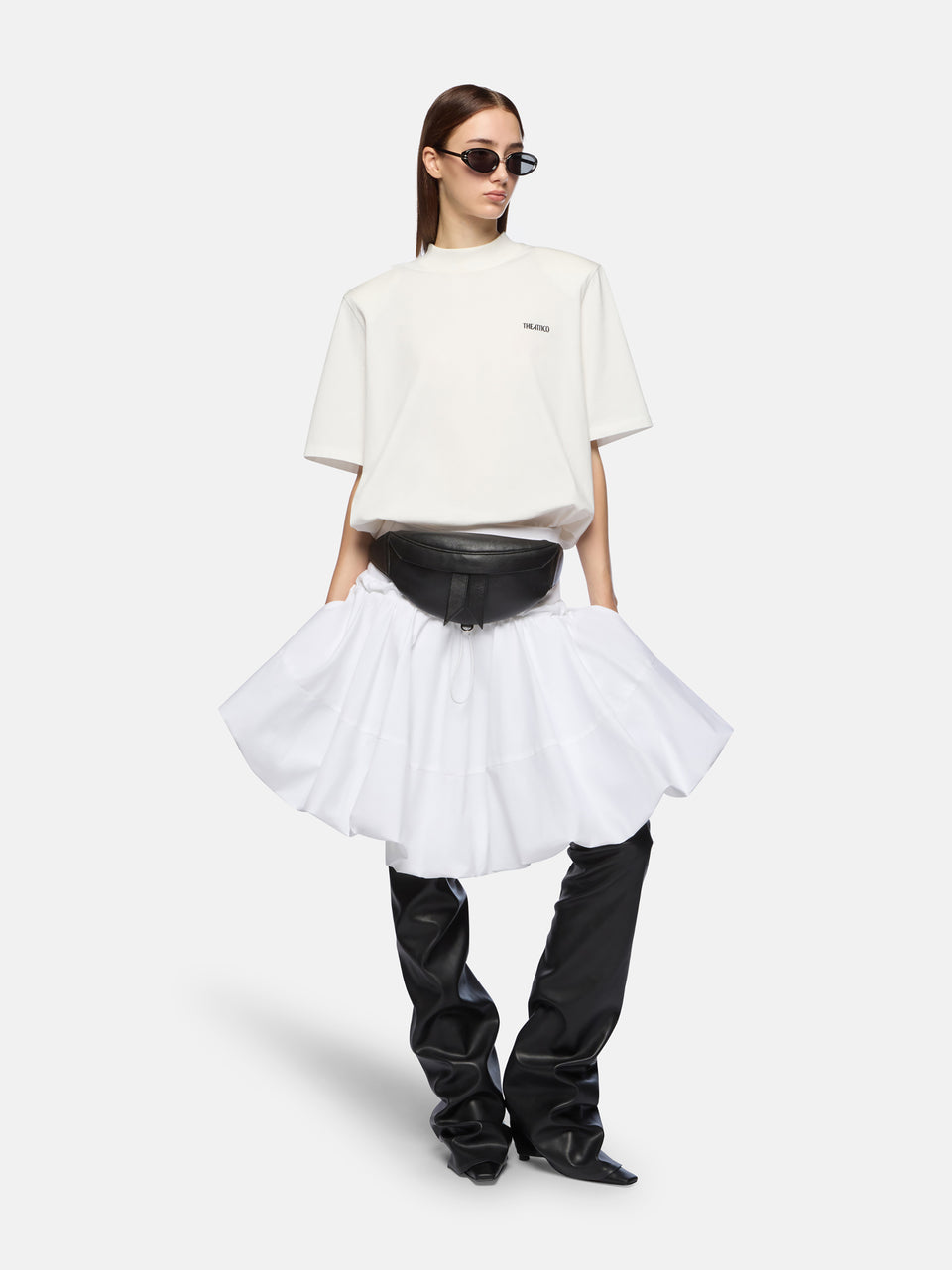 White midi skirt