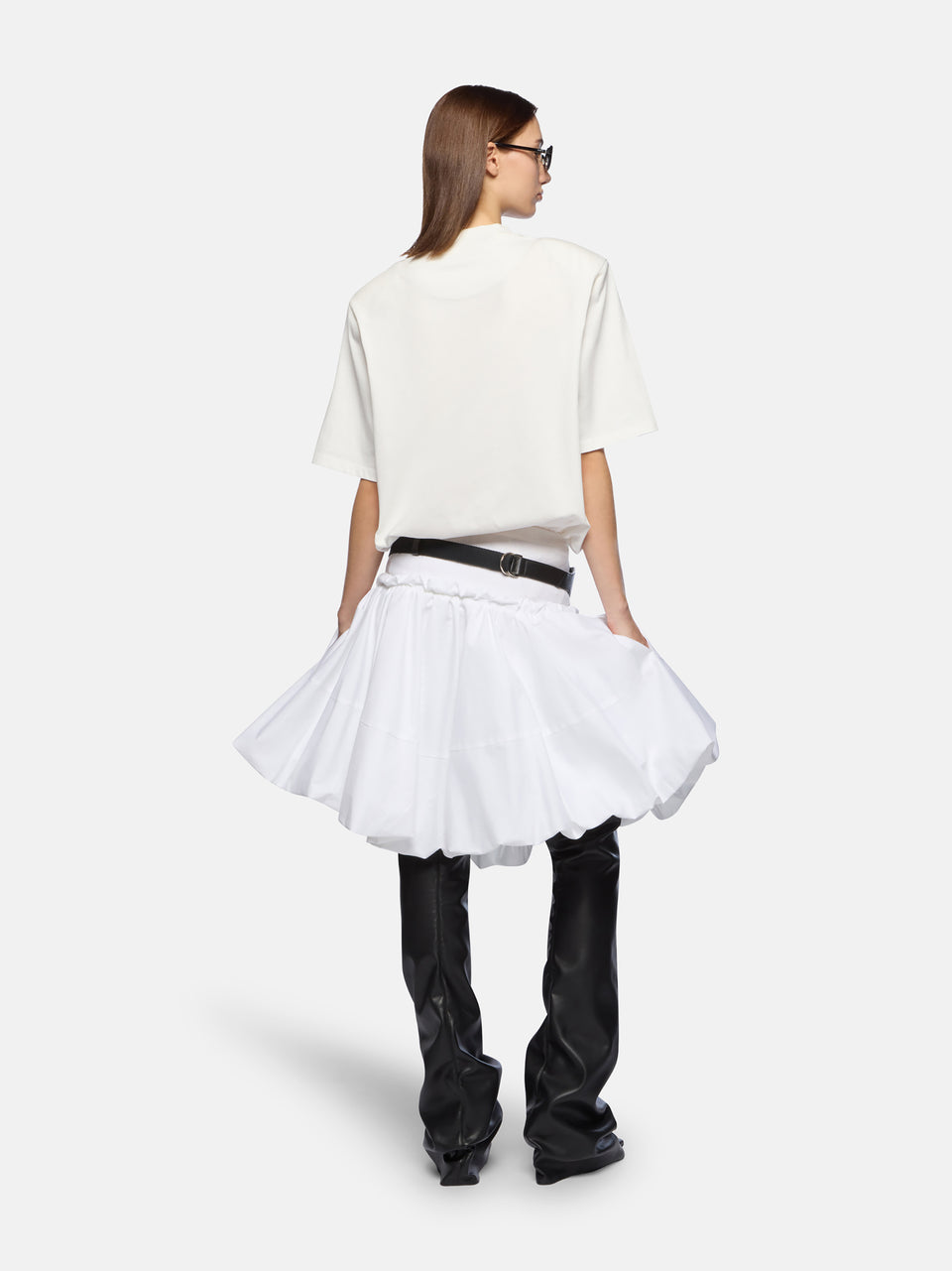 White midi skirt