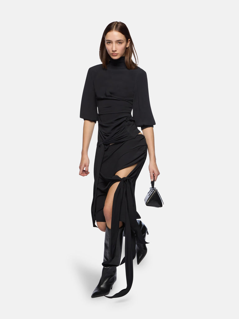 Black midi skirt