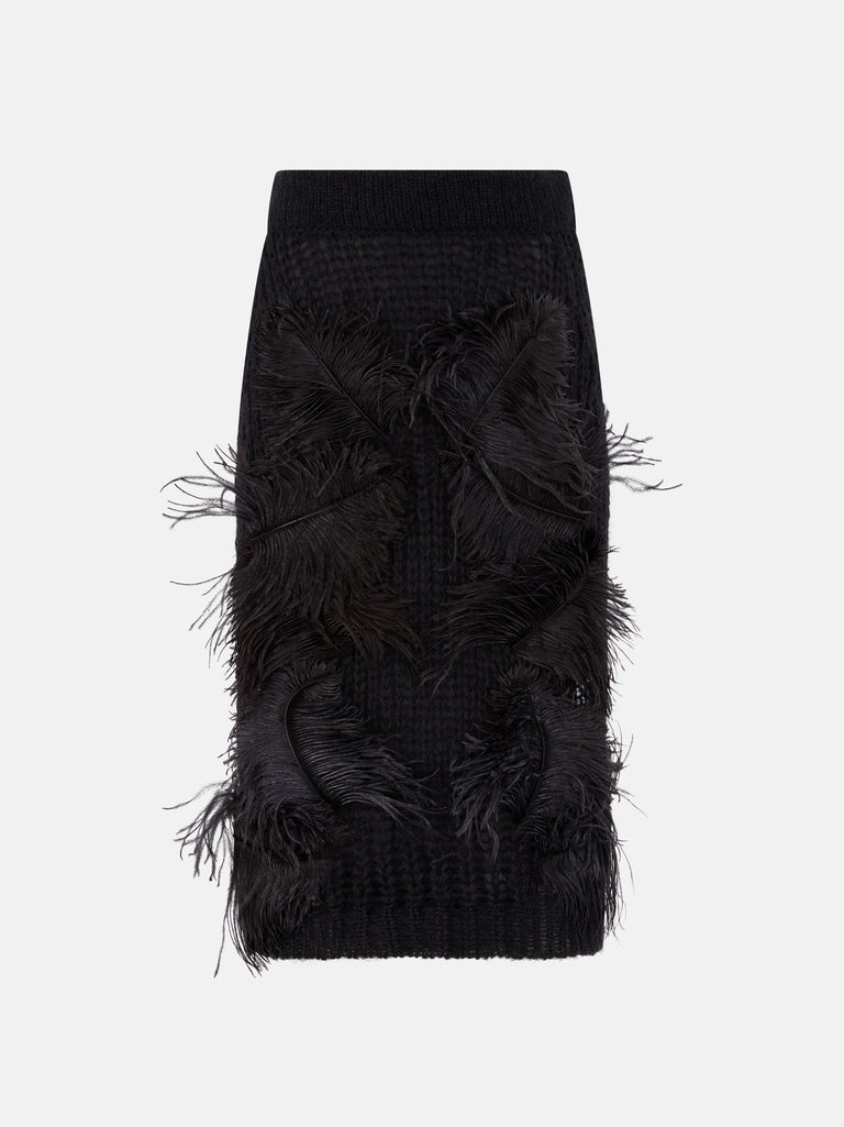 Black midi skirt