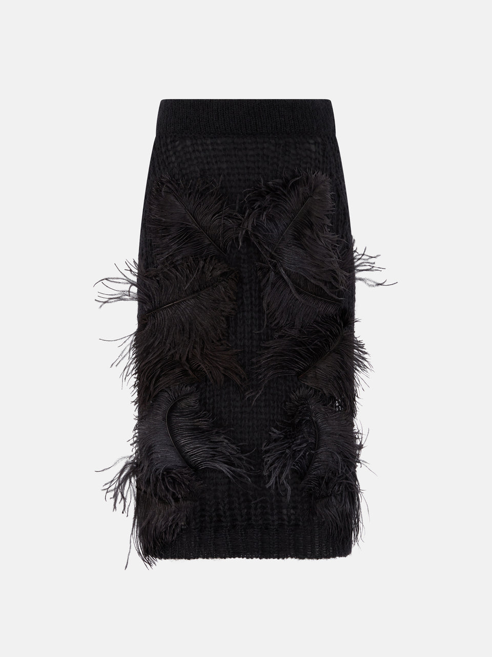 Black midi skirt