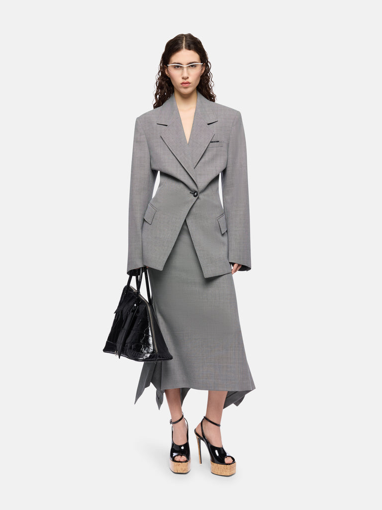 Grey midi skirt