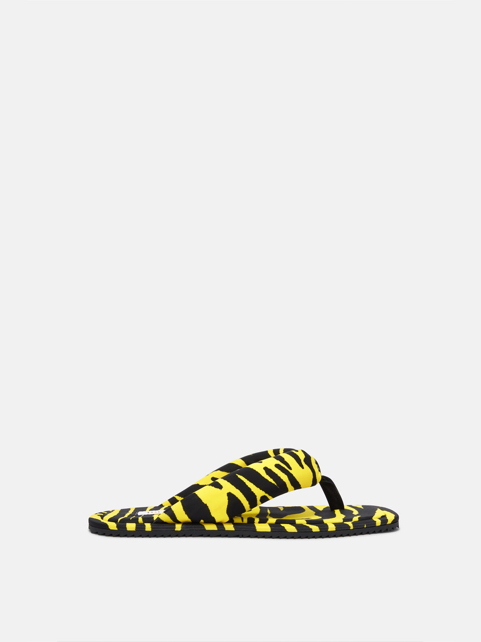 ''Indie'' black and yellow flat thong