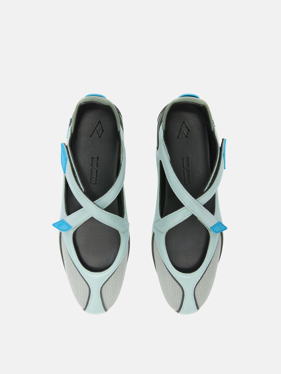 ''Floor 01'' turquoise and orange ballerina flat