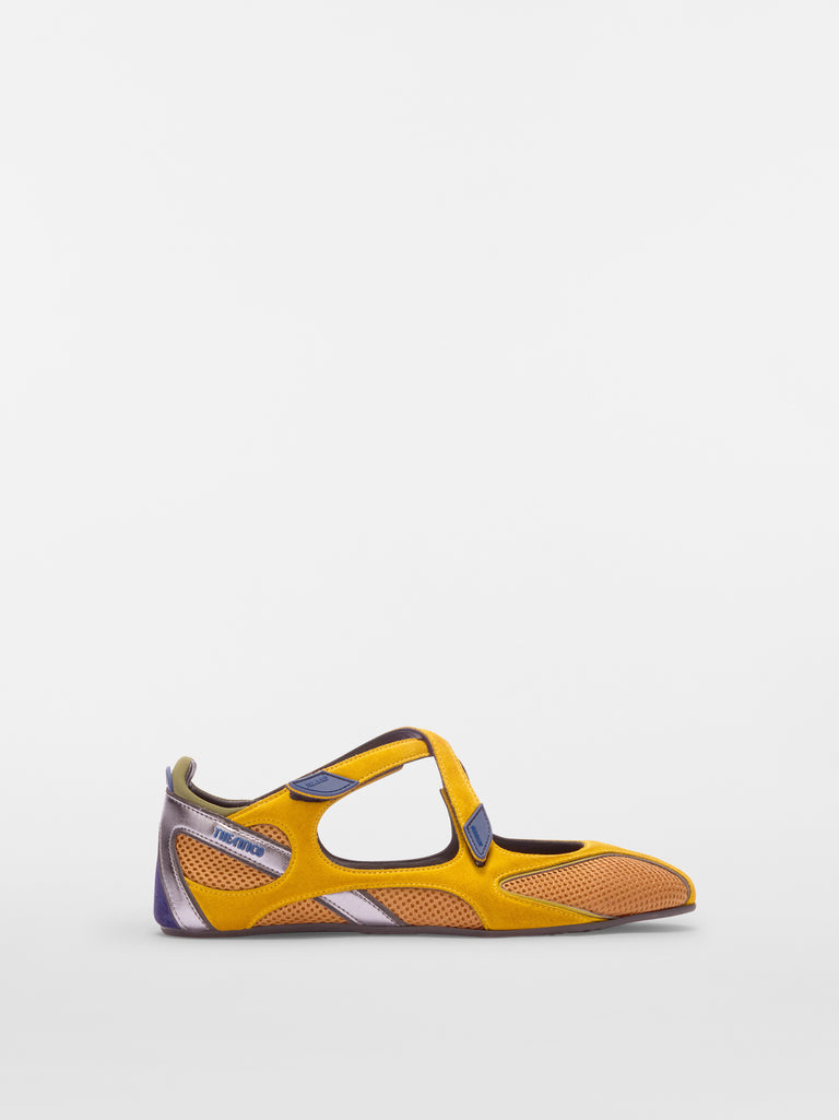 ''Floor 01'' mustard ballerina flat