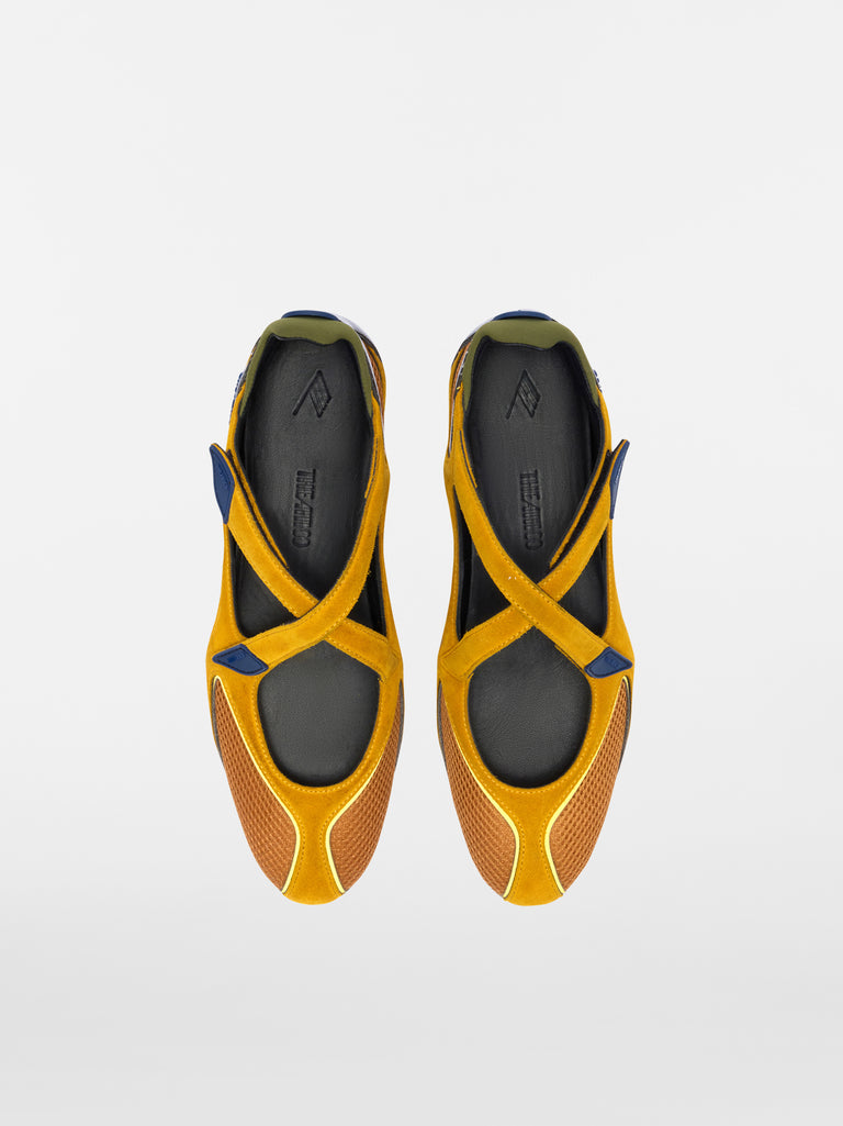 ''Floor 01'' mustard ballerina flat