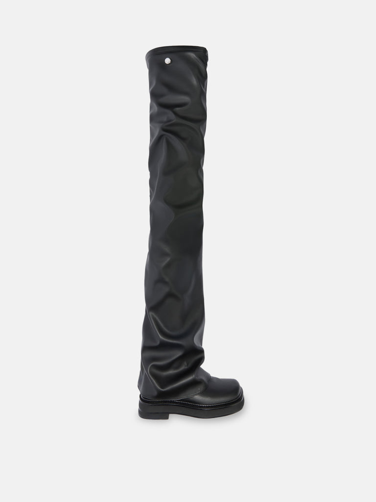 ''Robin'' black thigh-high boot