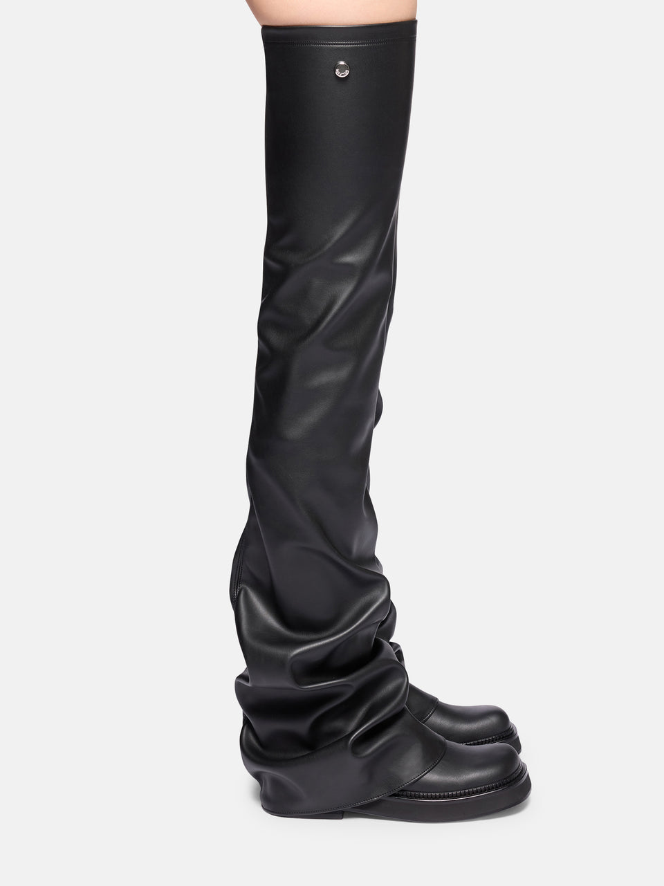 ''Robin'' black thigh-high boot