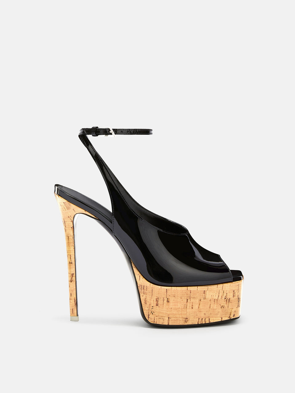 ''Ornella'' black and beige sandal