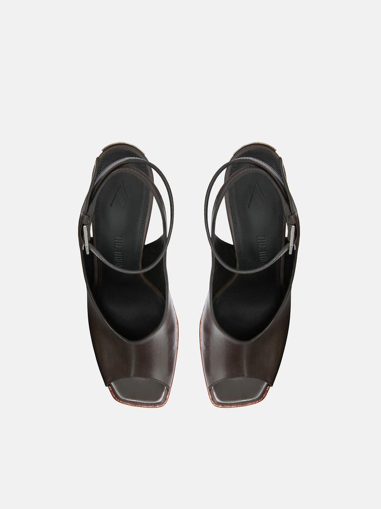 ''Ornella'' dark green sandal