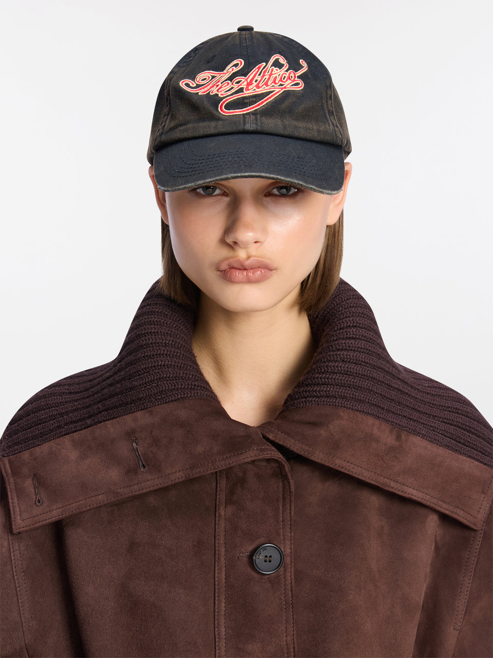 Black and red cap
