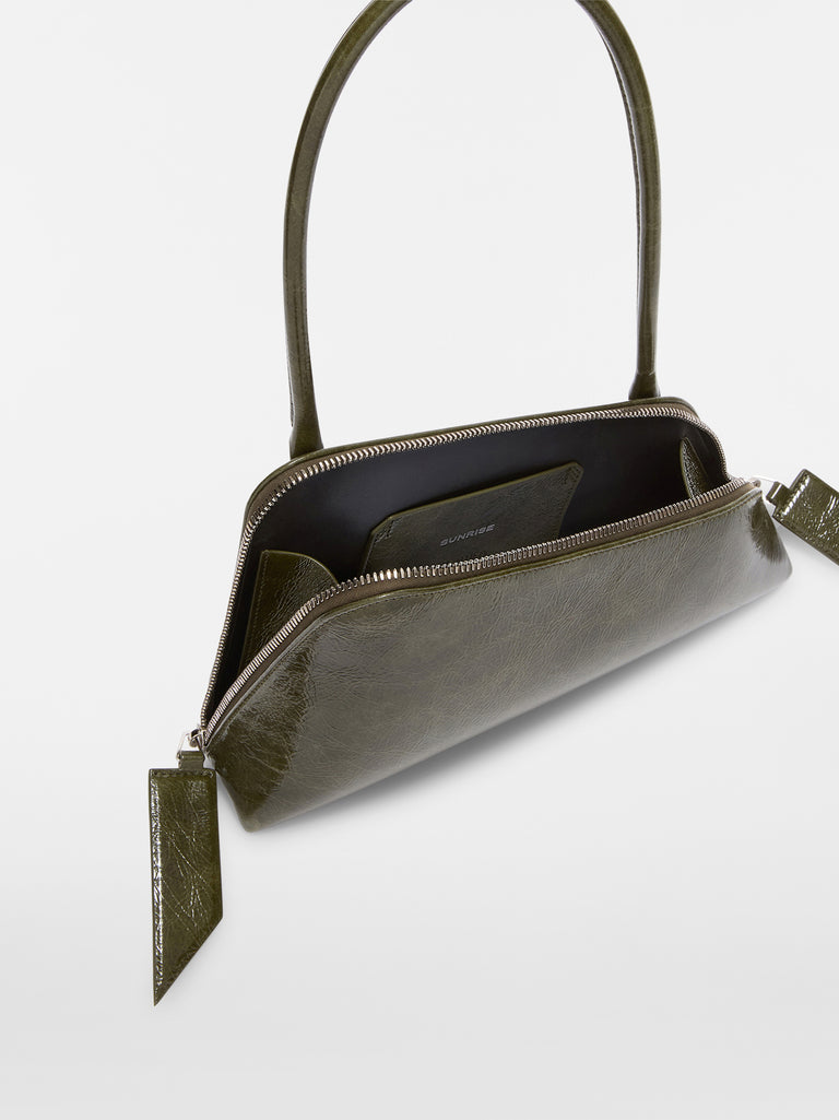 ''Sunrise'' olive brown shoulder bag