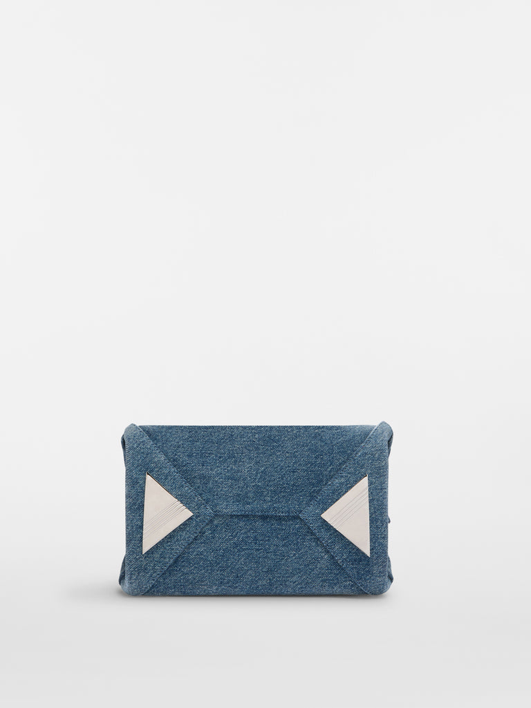 ''La Passeggiata Mini'' washed denim top handle