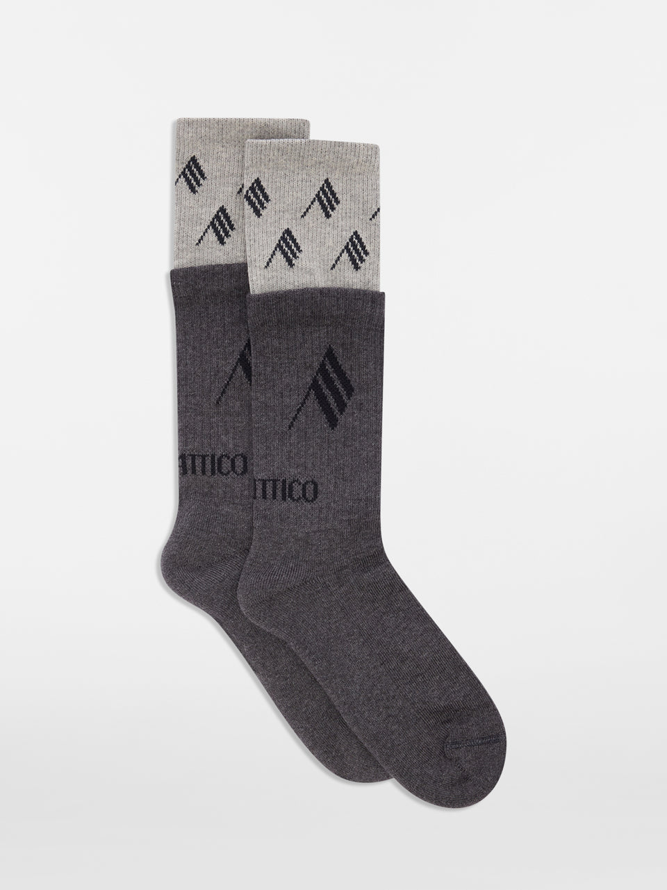 Black and grey double socks