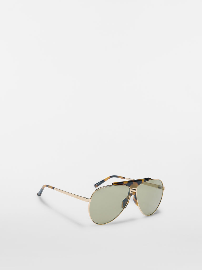 Gold and green sunglasses