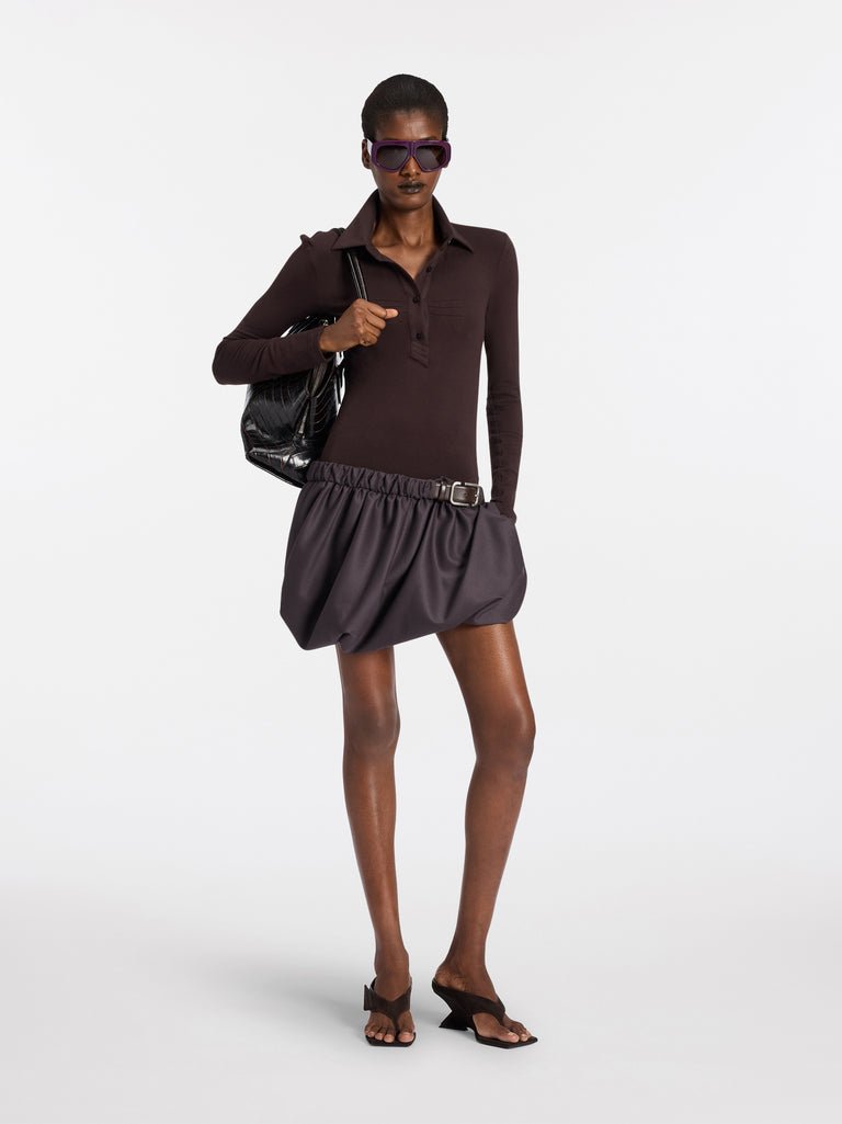 Dark brown mini dress