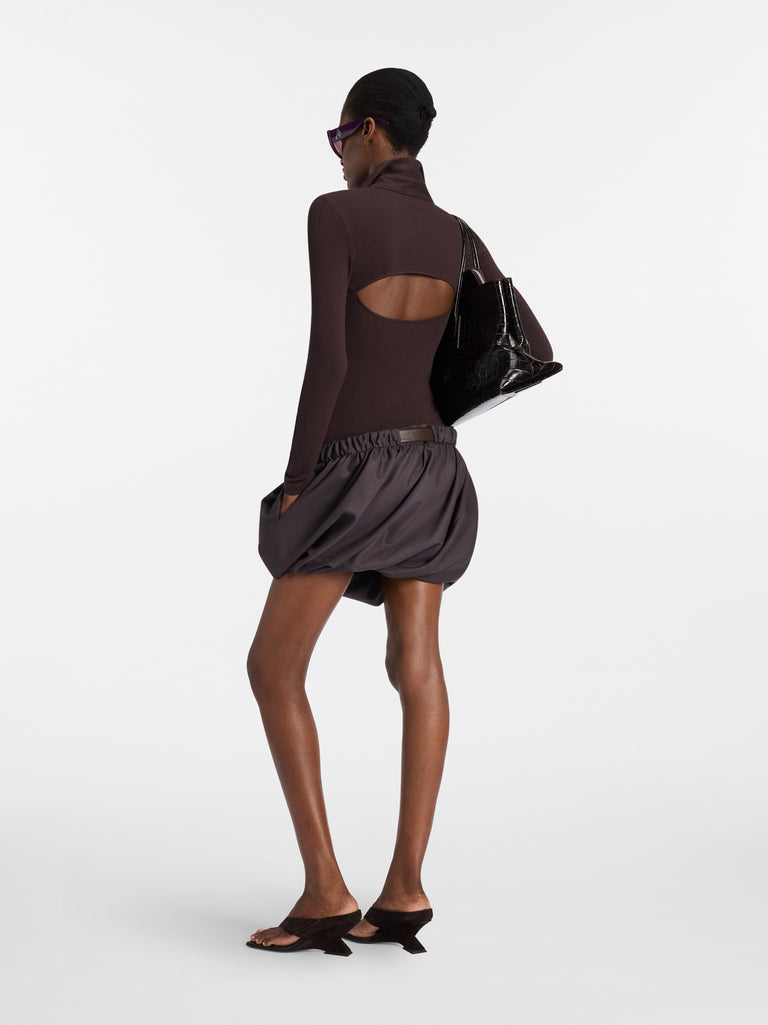 Dark brown mini dress