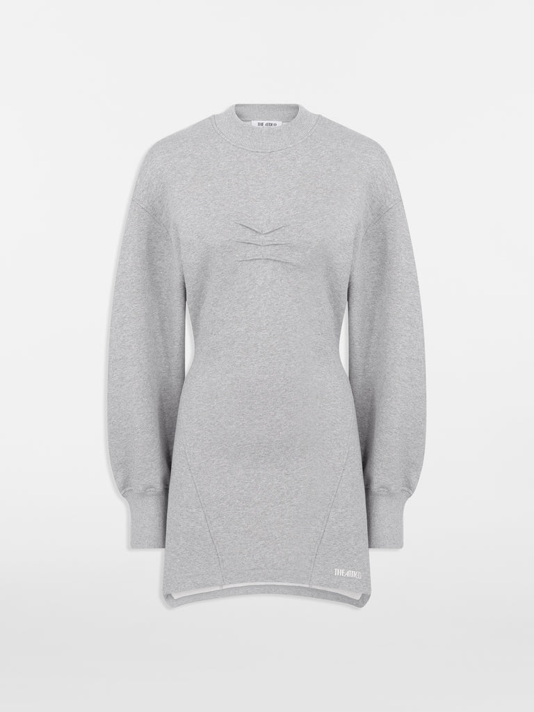 Melange grey mini dress
