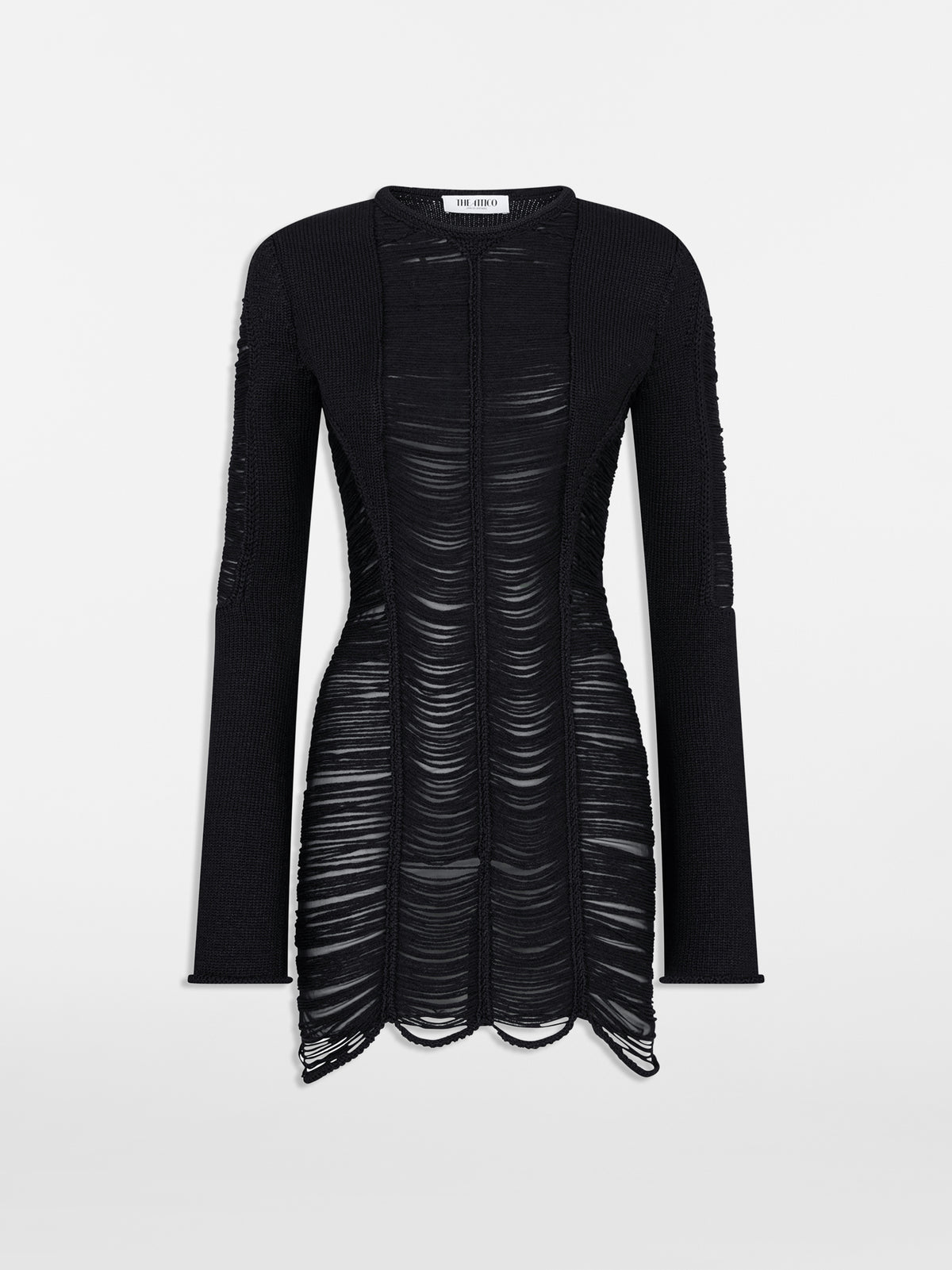 The Attico-Fringed Dress Black-Dresses