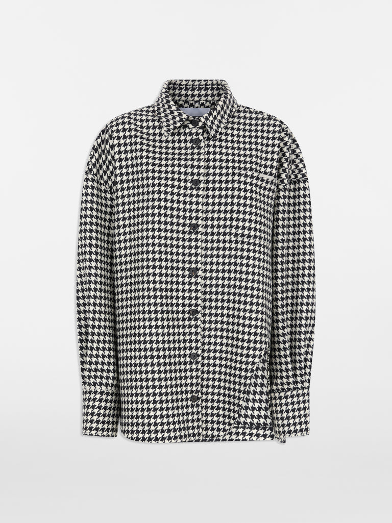 White and black overshirt
