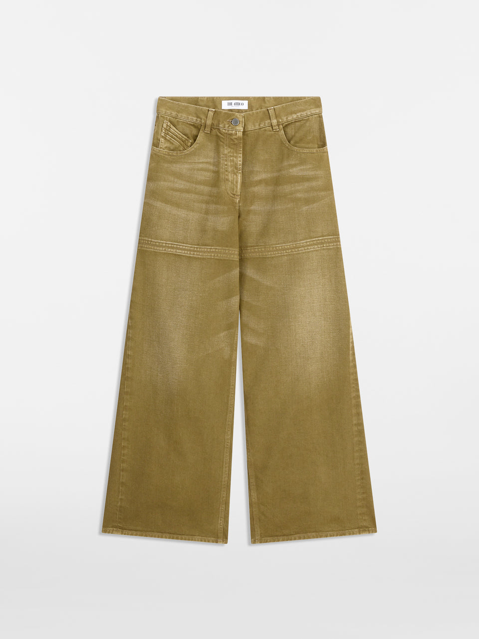 Brushed green jeans