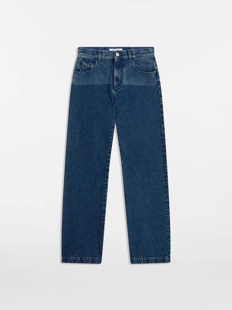 Deep blue jeans