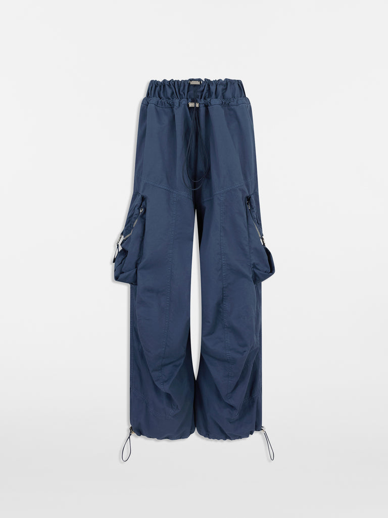 Washed blue cargo pants