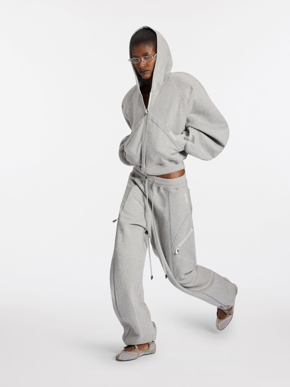 Melange grey joggers