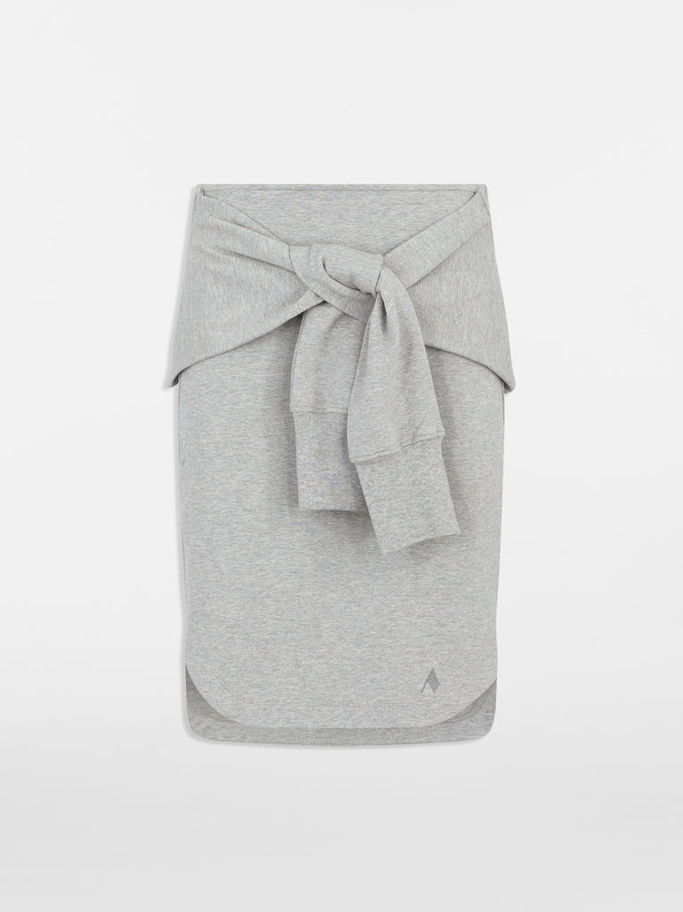 Melange grey mini skirt