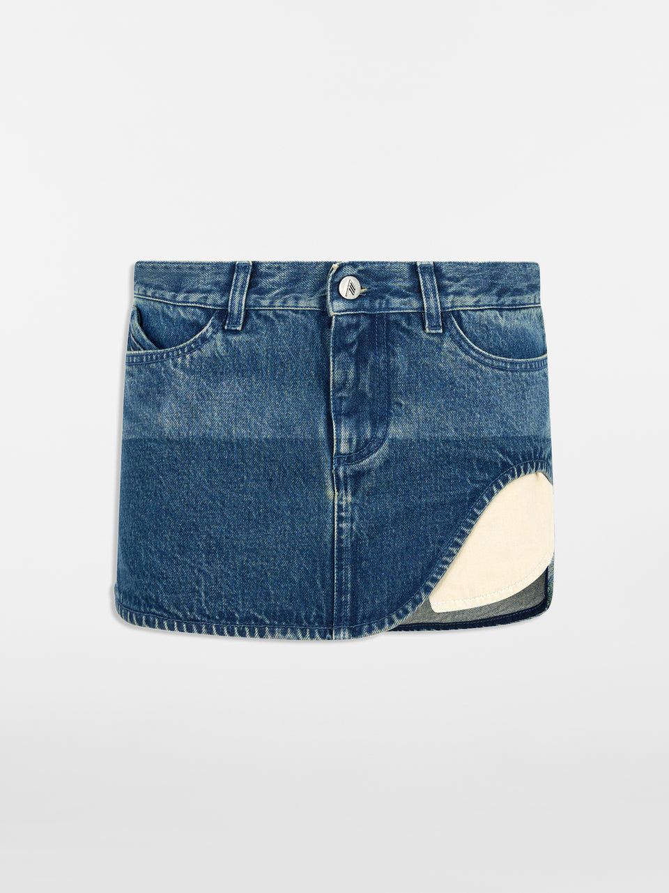 Deep blue mini skirt