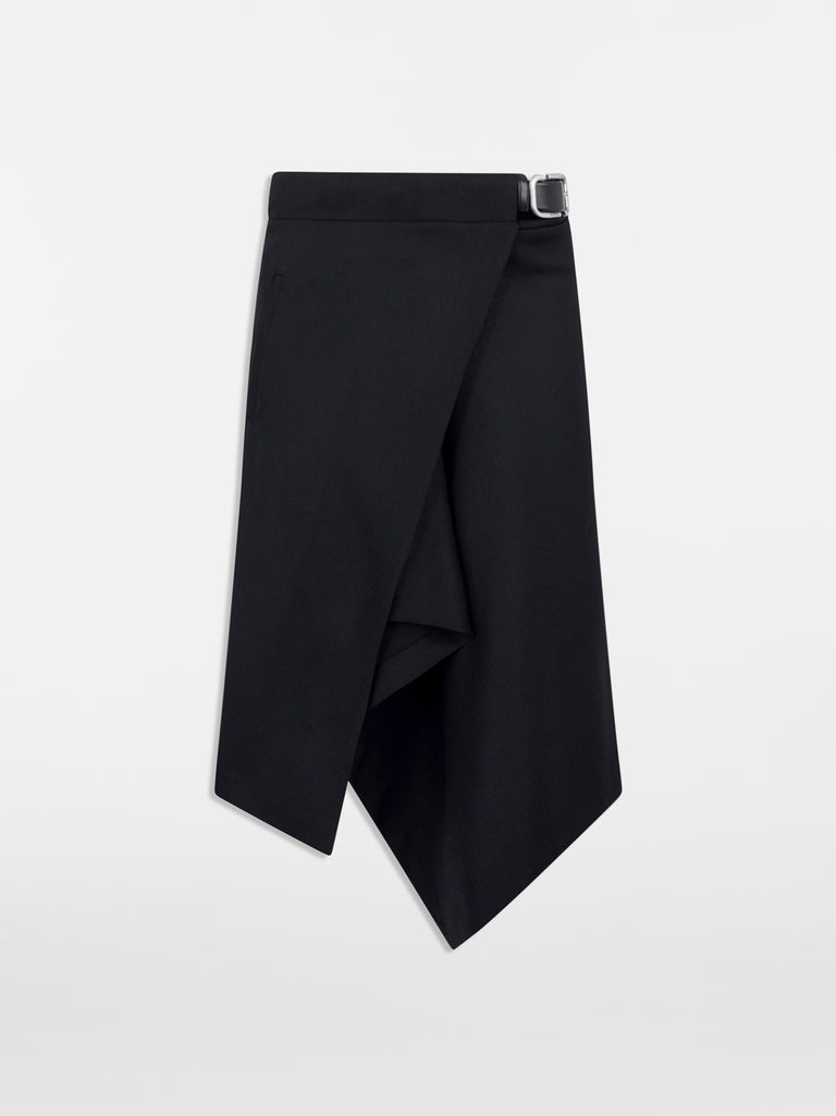 Black midi skirt