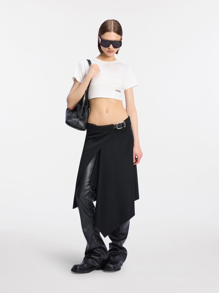 Black midi skirt
