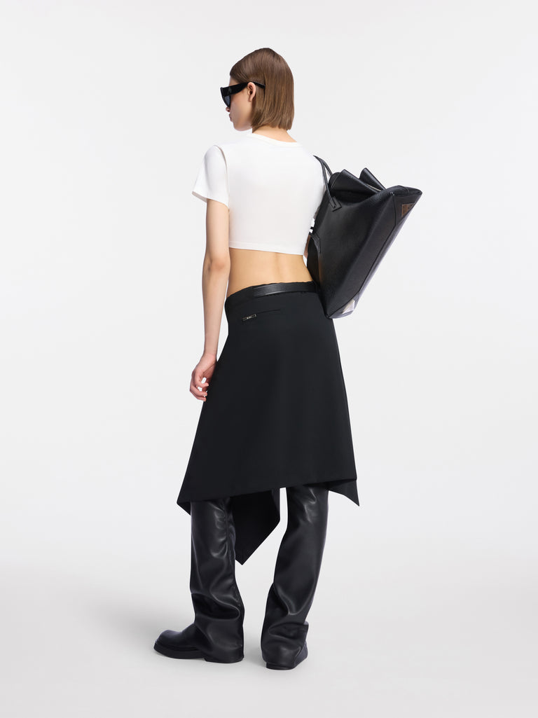 Black midi skirt