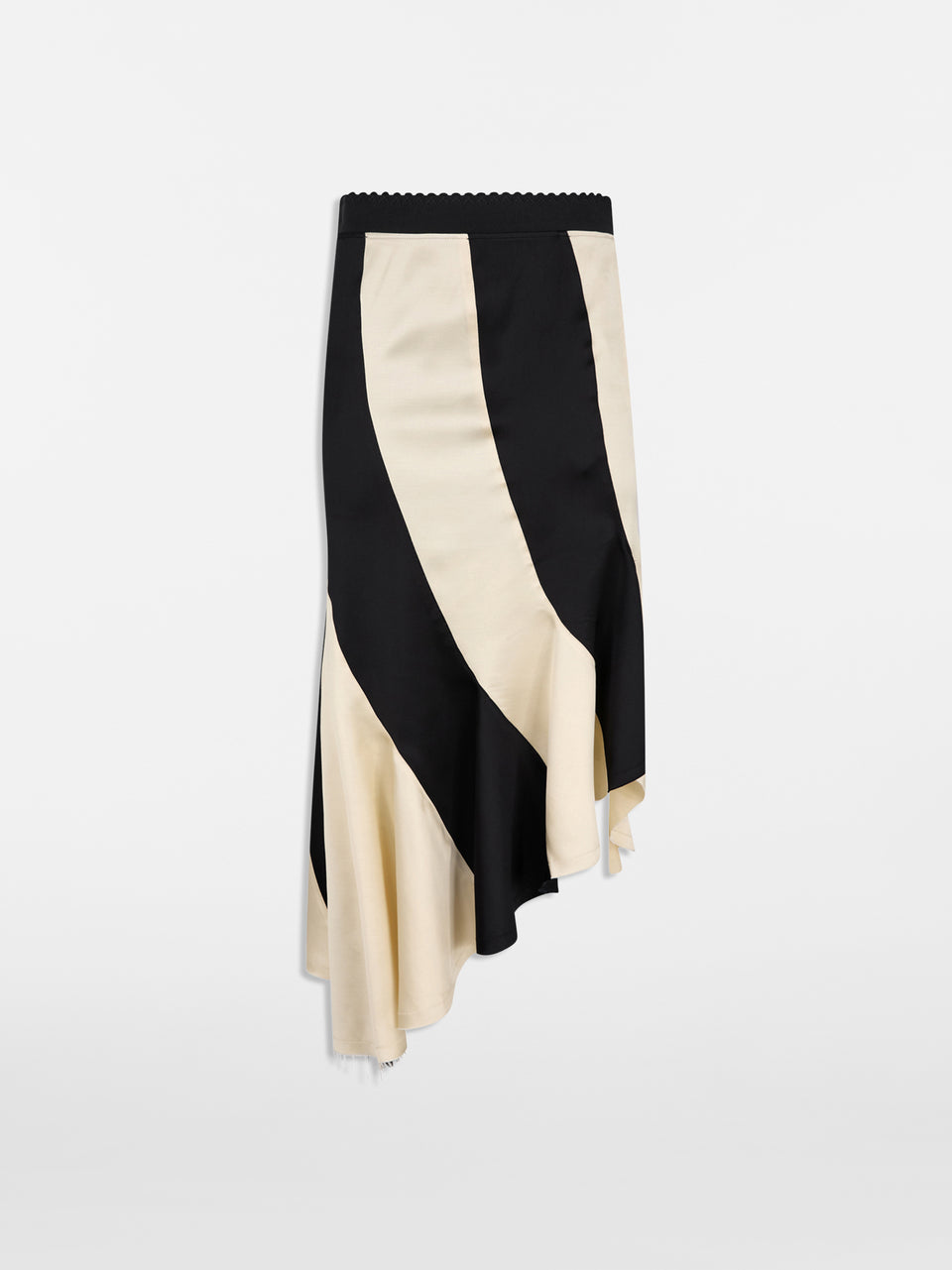 Black and ivory midi skirt
