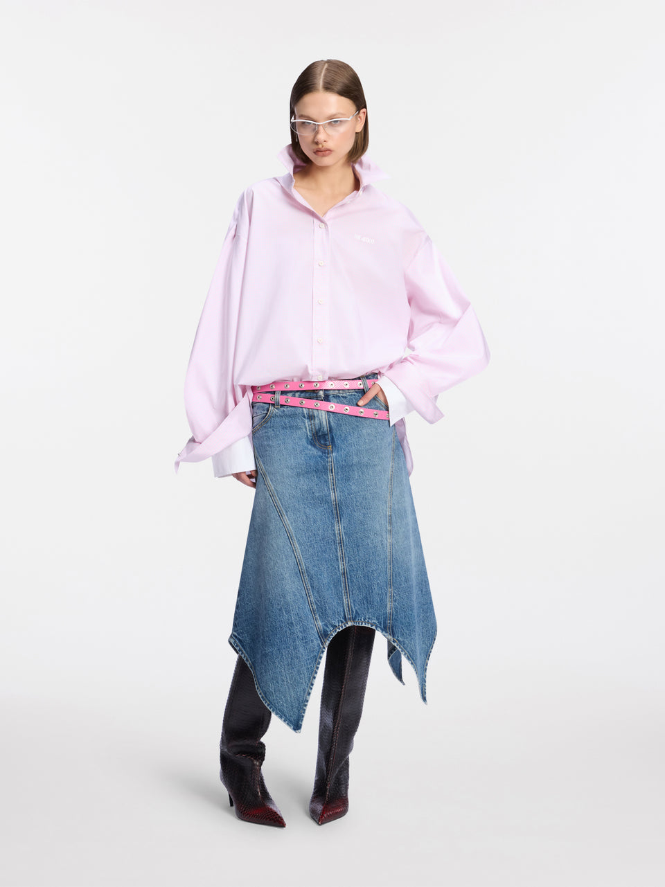 Sky blue midi skirt