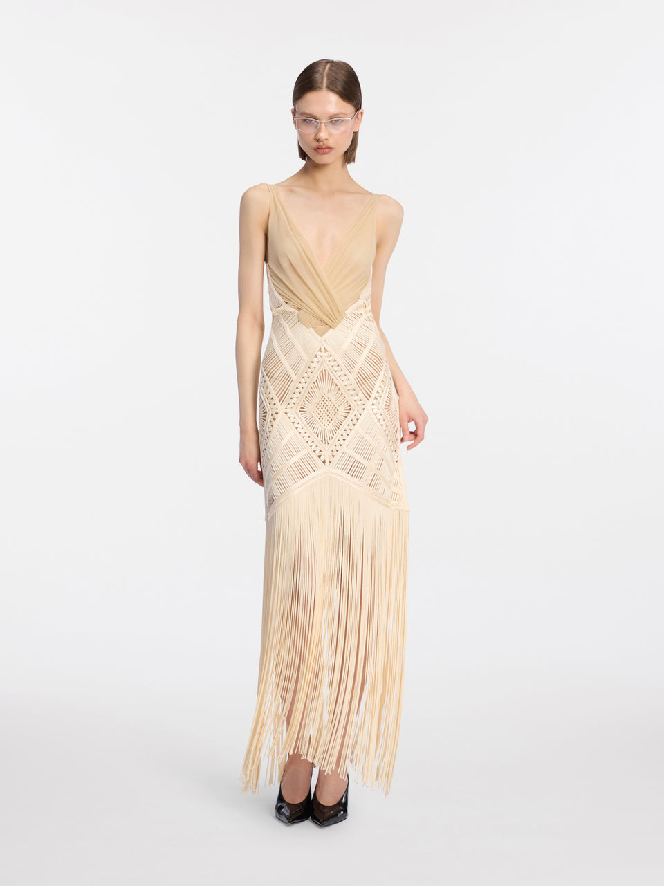 Ivory midi dress