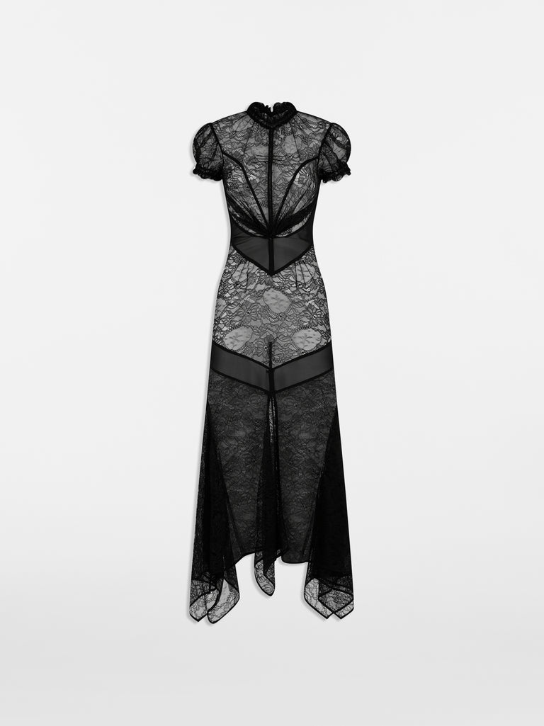 Black midi dress
