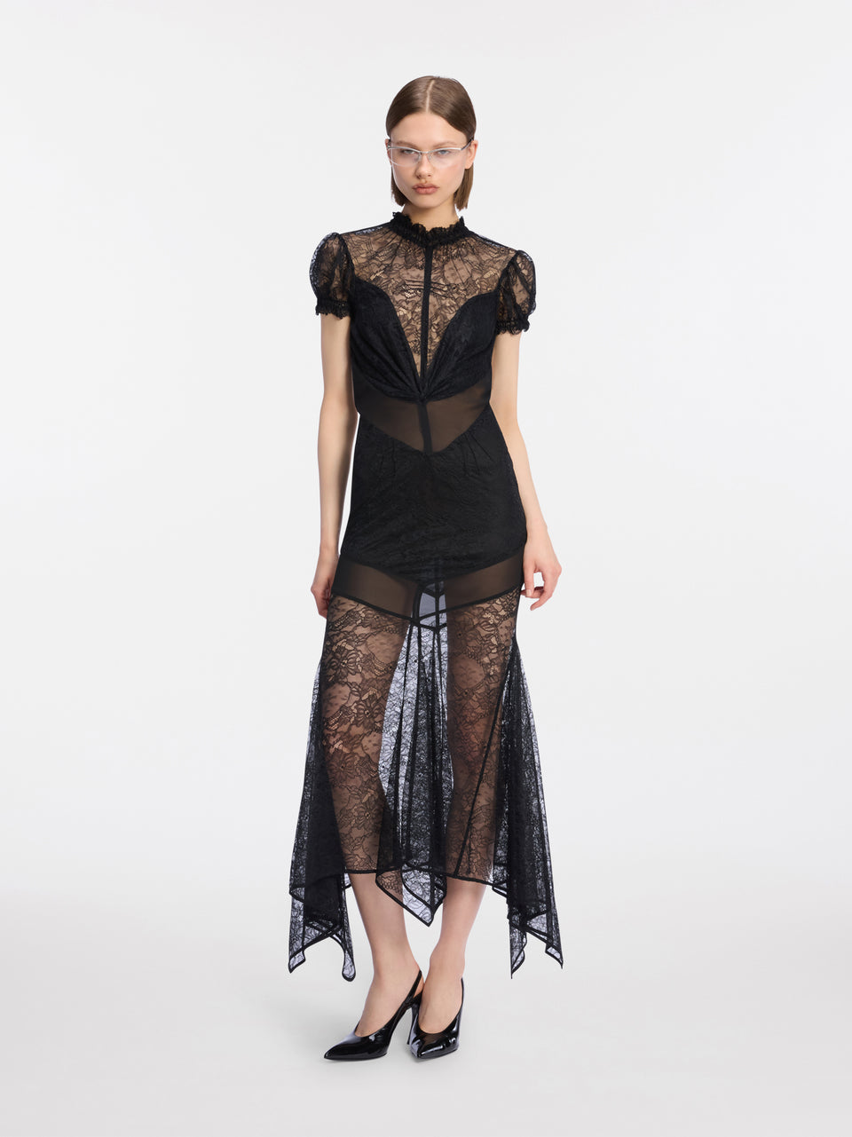 Black midi dress
