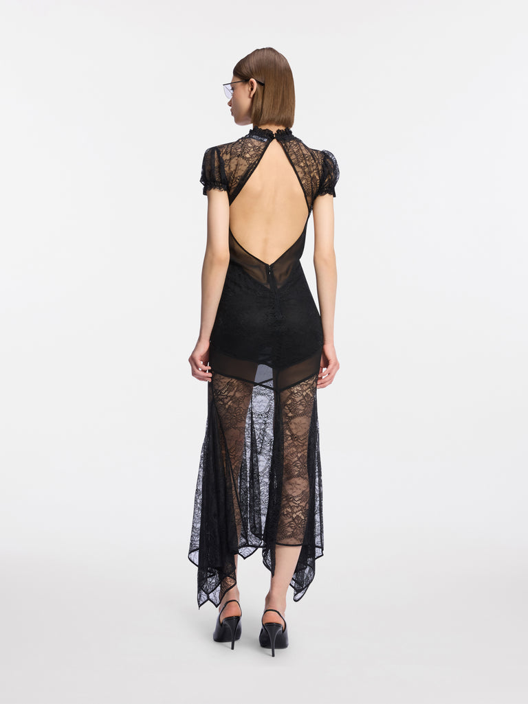 Black midi dress