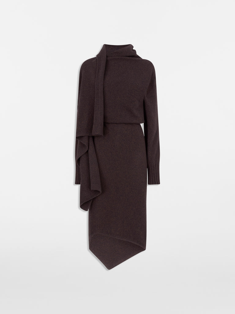 Brown midi dress