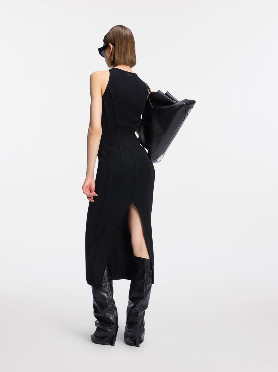 Black midi dress